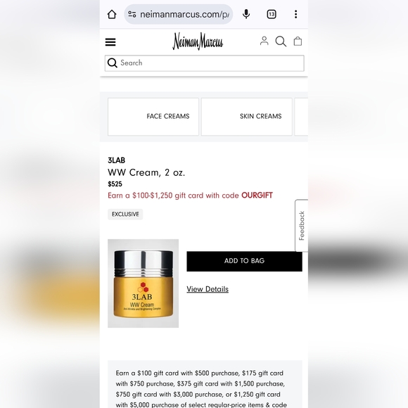 3 LAB WW anti wrinkle and brightening cream. New, sealed, no box - Picture 2 of 2